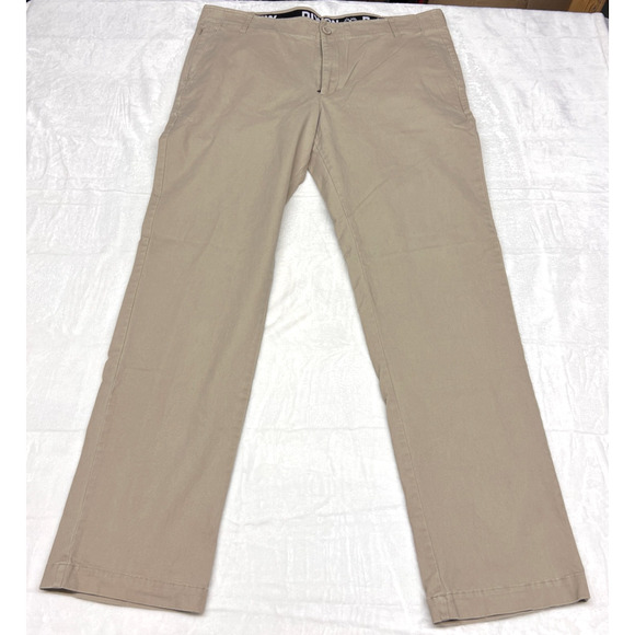 Dixxon Pants Mens 40x34 Khaki Chino Straight Fit Stretch Classic Casual - Picture 1 of 10